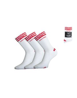 Skarpety sportowe Lasting NTL (3 pary) Biało-Czerwony (003) M (38-41)