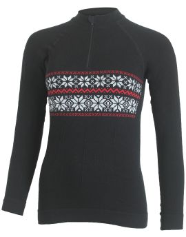 Bluza Termoaktywna Damska Lasting WIGI 80% Merino Wool Czarny (9N13) S/M