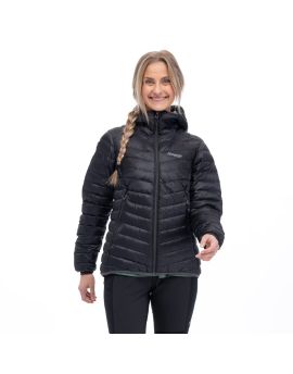 Kurtka puchowa damska Bergans of Norway Senja Down Light w/Hood Dark Shadow Grey/Husky Blue