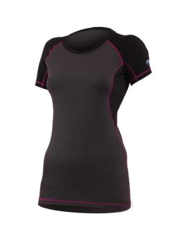 Koszulka damska Lasting Zita 100% Merino Wool HIKING Grafitowo-Czarny (8945)