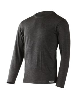 Koszulka męska z długim rękawem Lasting ALAN 100% Merino Wool Ciemnoszary (8169)