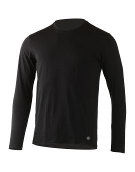 Koszulka męska z długim rękawem Lasting ALAN 100% Merino Wool Czarny (9090)