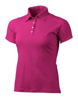 Koszulka polo damska Lasting ALISA Merino Wool Fuksjowy (4848)