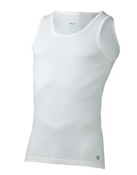 Koszulka męska bez rękawów Lasting ANTON 100% Merino Wool Biały (0101)