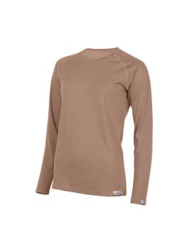 Koszulka damska Lasting Atila 100% Merino Wool Brązowy (7474)