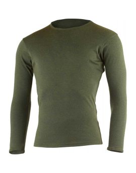 Koszulka męska z długim rękawem Lasting BELO 100% Merino Wool Oliwkowy (6363)