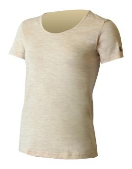 Koszulka damska Lasting BENITA Merino Wool and Bamboo Beżowy (7200)