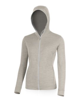 Bluza damska z kapturem Lasting KENY 100% Merino Wool Beżowy (716S)