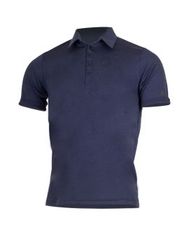 Koszulka polo męska Lasting LAMEL Merino Wool Granatowy (5229)