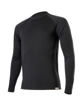 Bluza męska Lasting Wity 100% Merino Wool EXPEDITION-Czarny (9090)-S