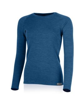 Bluza damska Lasting Lena 100% Merino Wool EXPEDITION Ciemnoniebieski (5160)