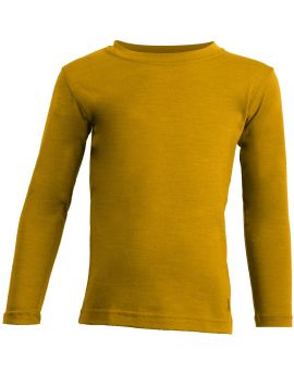 Koszulka dziecięca z długim rękawem Lasting LONY 100% Merino Wool Musztardowy (2424)
