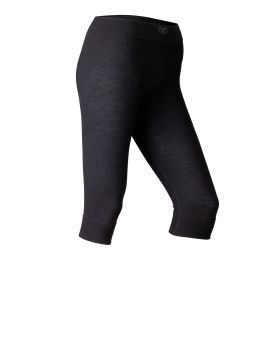 Kalesony termoaktywne 3/4 damskie Lasting MALKA 93% Merino Wool Czarny (9090)