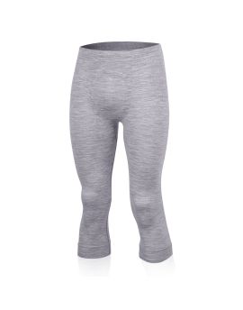 Kalesony termoaktywne 3/4 męskie Lasting MAREO 93% Merino Wool Jasnoszary (8440)