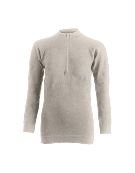Koszulka damska z długim rękawem Lasting MAZALA 93% Merino Wool Beżowy (7160)