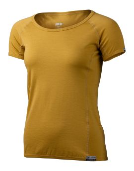 Koszulka damska Lasting MONA 100% Merino Wool Żółty (2424)