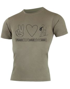 Koszulka męska Lasting PEACE 100% Merino Wool Zielony (7373)