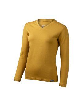 Bluza damska Lasting STELA 100% Merino Wool Musztardowy (2424)