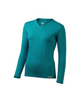 Bluza damska Lasting STELA 100% Merino Wool Turkusowy (5858)
