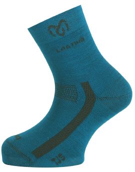 Skarpety Trekkingowe Dziecięce Lasting TJS 70% Merino Wool Niebieski (590) XXS (24-28)