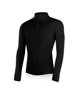 Bluza męska Lasting WARMIN 100% Merino Wool Czarny (9099)