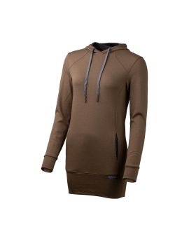 Bluza damska z kapturem Lasting WELIA 100% Merino Wool Brązowy (7678)
