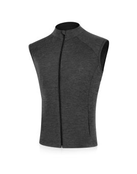 Kamizelka męska Lasting WESO 100% Merino Wool Ciemnoszary (8168)