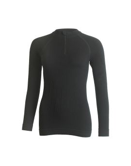 Bluza Termoaktywna Damska Lasting WIGI 80% Merino Wool Czarny (9090)