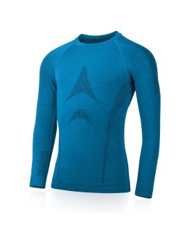 Koszulka męska Lasting Wolf 80% Merino Wool Błękitny (5150)