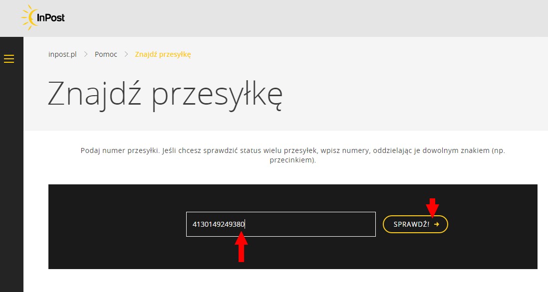 śledzenie przesyłek siódemka sklep górski